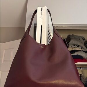 Coach Brooklyn 34 Leather Shoulder Bag Merlot